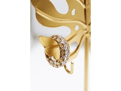 925 Sterling Silver Gold Plated Sapphires Openwork Ring Size 7.5