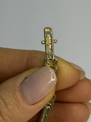 Elegant 925 Sterling Silver CZ Bracelet Length 7.5 Inch