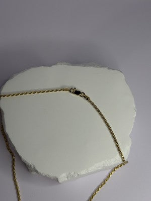 925 Sterling Silver Gold Plated Chain Length 18 Inch