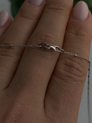 AG 14K White Gold Beautiful Chain Necklace Length 20 in