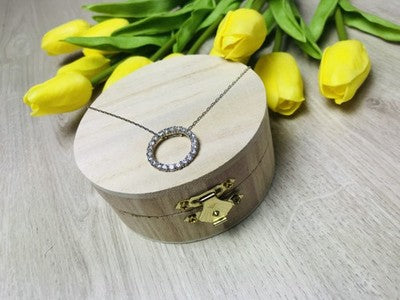 925 Sterling Silver CZ Chain With Pendant