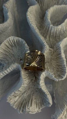 Elegant Italy Milor 925 Sterling Silver Gold Plated Ring Size 6