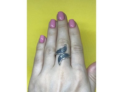 Vintage 925 Sterling Siamese Silver Ring Size 7.5