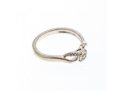 925 Sterling Silver White Sapphire Ring Size 6.5