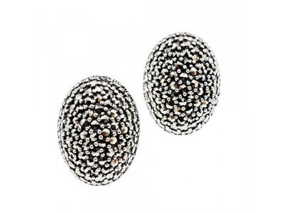 925 Sterling Silver Marcasites Stud Earrings
