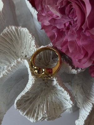 925 Sterling Silver Gold Plated Ring Size 7