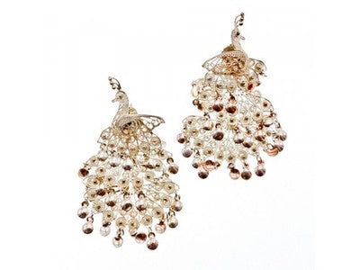 925 Sterling Silver "Peacock" Stud Earrings