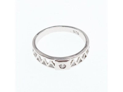 925 Sterling Silver CZ Band Ring Size 8