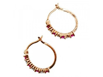 925 Sterling Silver Gold Plated Spinel Earrings