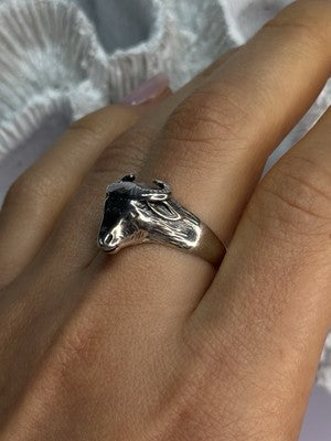 Men'S 925 Sterling Silver "Bull" Ring Size 9.5