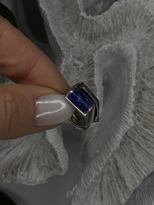 Vintage 925 Sterling Silver Sodalite Earrings