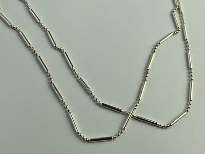 925 Sterling Silver Necklace Chain "Charm" Italy 30.3 In