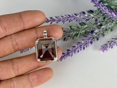 925 Sterling Silver Brown Tourmaline Pendant