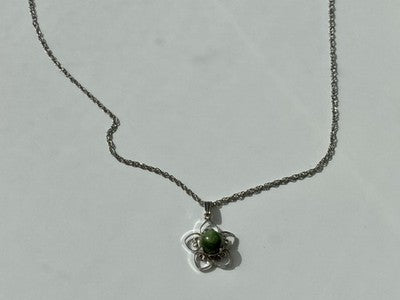 925 Sterling Silver Agate Chain With Pendant