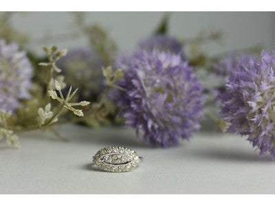 925 Sterling Silver White Beryl/Goshenite Ring Size 5.5