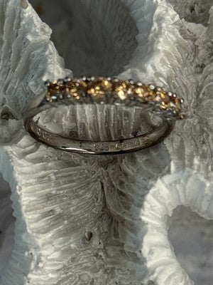 925 Sterling Silver Shiny CZ Ring Size 10