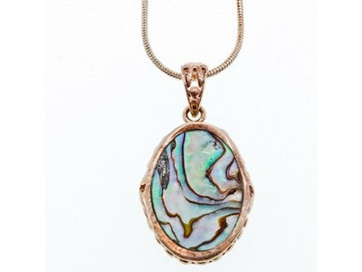 Vintage 925 Sterling Silver Haliotis Chain with Pendant