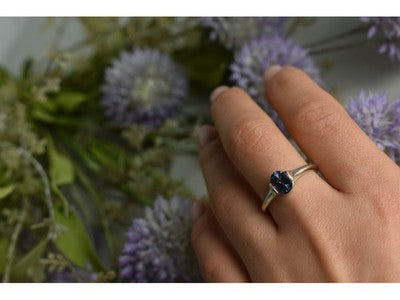 925 Sterling Silver Spinel Ring Size 9.5