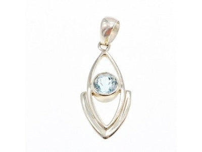 925 Sterling Silver Blue Spinel Pendant