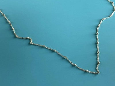 925 Sterling Silver Necklace Italy 29.9 in