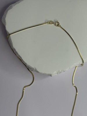 925 Sterling Silver Gold Plated Chain Length 18 Inch