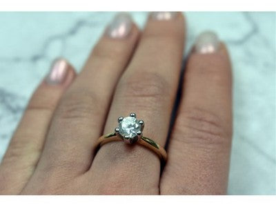 Gold Plated (18K) Ring With CZ Size 8