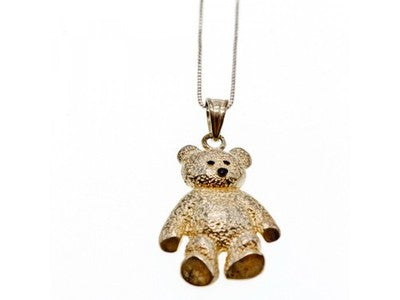 925 Sterling Silver "Bear" Chain With Pendant Italy