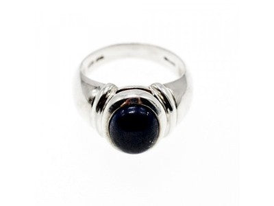 925 Sterling Silver Sodalite Ring Size 7