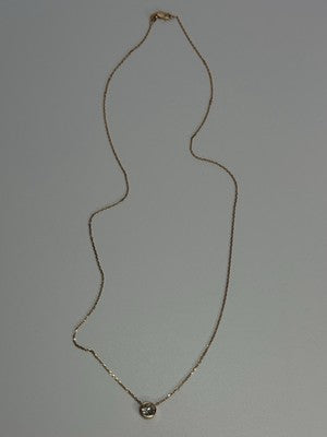 14K YELLOW GOLD DIAMOND 0.46 CARAT NECKLACE LENGTH 18 INCH