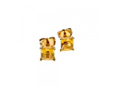 10K Yellow Gold Heliodor Earrings & Pendant
