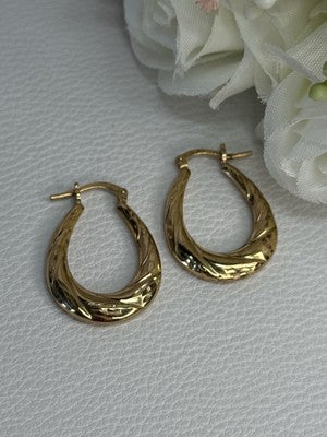 Elegant 925 Sterling Silver Gold Plated Earrings Length 1 Inch