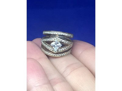 Ring With Gilding and CZ Size 5.5