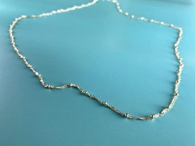 925 Sterling Silver Necklace Italy 29.9 in