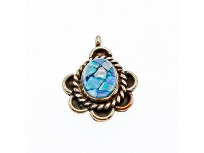 925 Sterling Silver Mosaic Opal Pendant