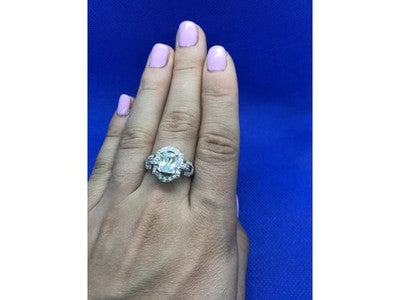 925 Sterling Silver CZ Ring Size 8