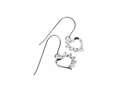 925 Sterling Silver "Hearts" Earrings