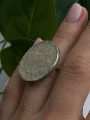 Vintage Abstract Textured Retro 925 Sterling Silver Ring Size 6
