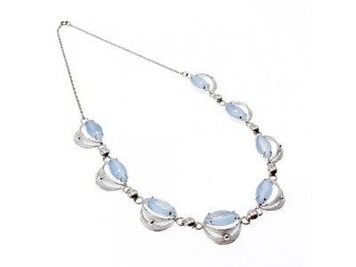 925 Sterling Silver Moonstone Necklace