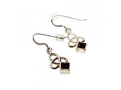 925 Sterling Silver Garnet Earrings