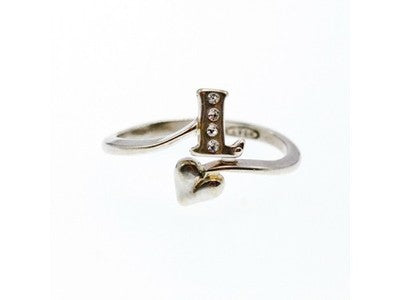 925 Sterling Silver CZ "Love" Ring Size 8
