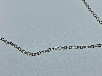 925 Sterling Silver Chain Necklace Italy 18.1 In