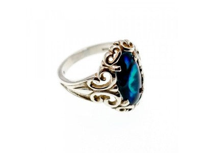 925 Sterling Silver Galiotis Openwork Ring Size 7