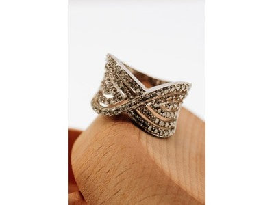 925 Sterling Silver CZ Ring Size 6.5