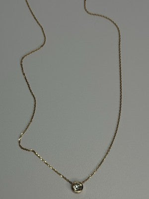 14K YELLOW GOLD DIAMOND 0.46 CARAT NECKLACE LENGTH 18 INCH