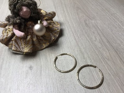 925 Sterling Silver Gold Plated (10K) Hoop Earrings