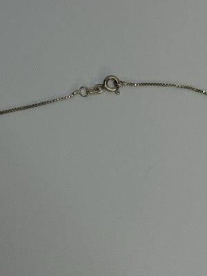 925 Sterling Silver Jadeite Necklace Length 18 Inch
