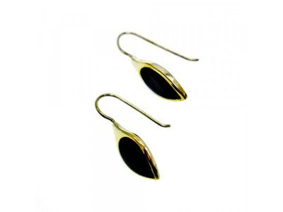 925 Sterling Silver Gold Plated Enamel Earrings