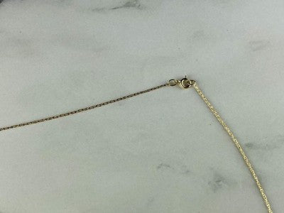 10/14 Yellow Gold White Sapphire Chain With Pendant
