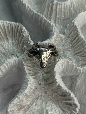 Men'S 925 Sterling Silver "Bull" Ring Size 9.5
