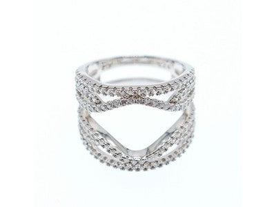925 Sterling Silver CZ Ring Size 6.5